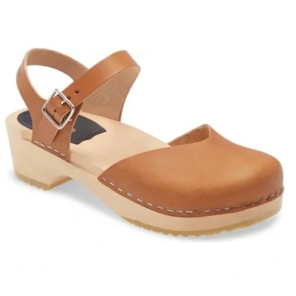 Swedish Hasbeens Shoes - Swedish Hasbeens Covered Sandal Clog  - Nature - 37